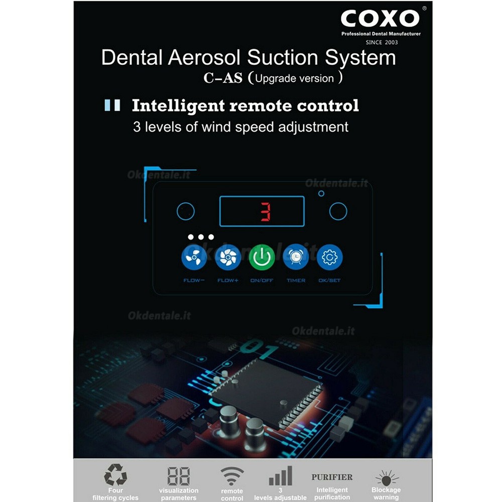 COXO C-AS aspiratore aerosol dentista con sterilizzazione UV (approvato dalla CE e FDA)