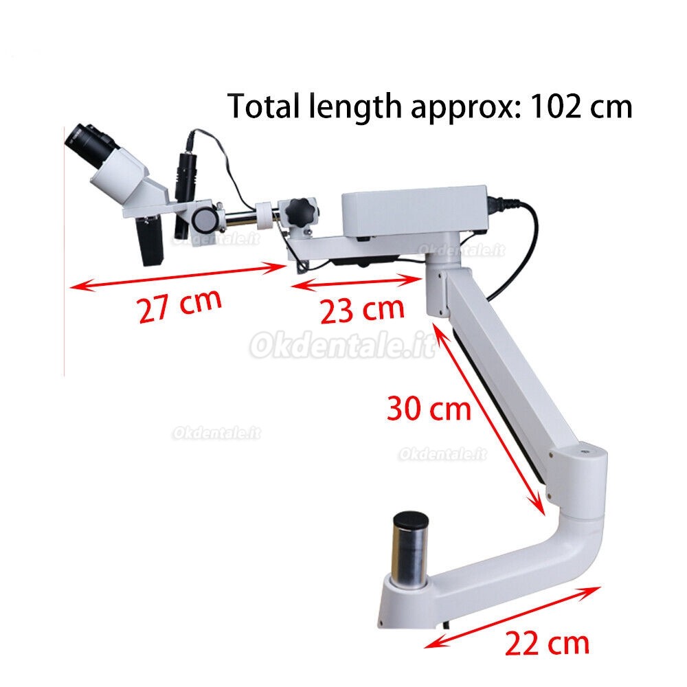 Microscopio operatorio odontoiatria 10X/15X/20X con luce a LED (per poltrona dentista)