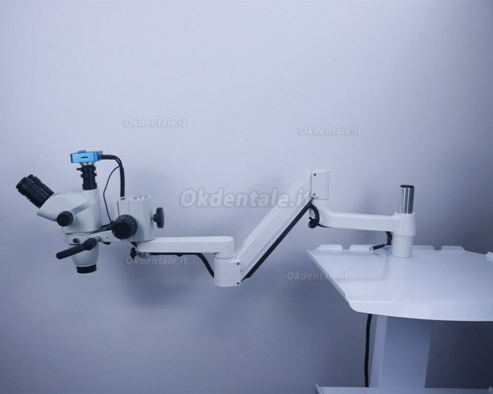 Microscopio operatorio per terapia canalare dentale con fotocamera e 5w lampada led