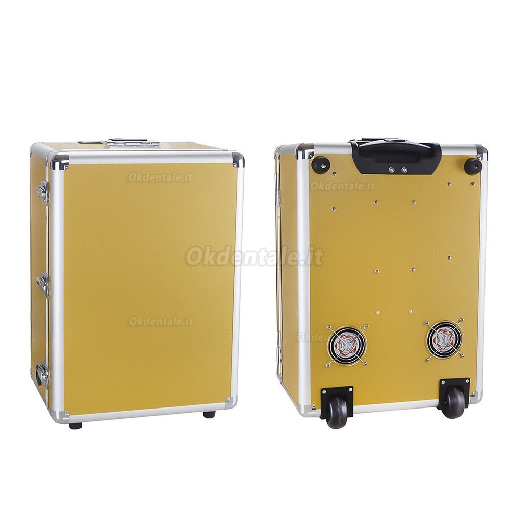 Riunito odontoiatrico portatile XS-341 con compressore d'aria + lampada fotopolimerizzante + ablatore
