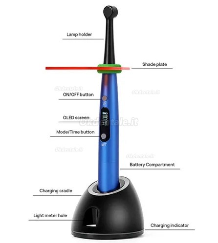 VRN DV-50 lampada polimerizzante odontoiatrica a led con rilevamento della carie + fotometro