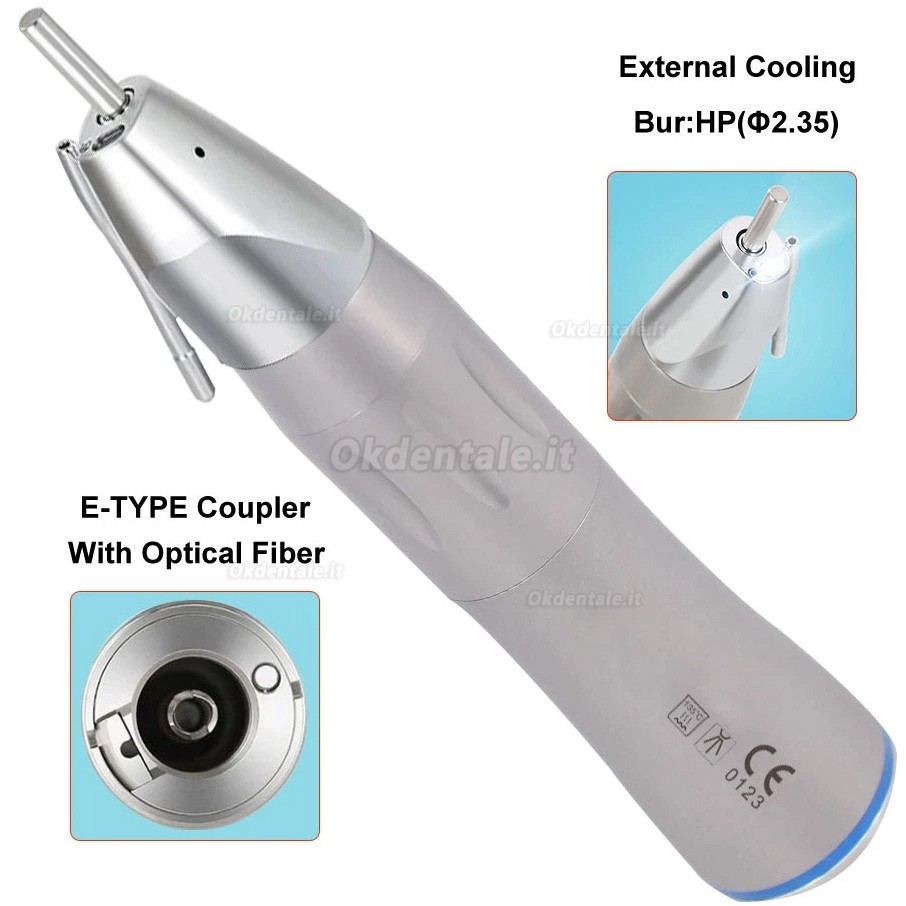 Manipolo dritto in fibra ottica dentale Westcode (tipo E, spruzzo esterno)