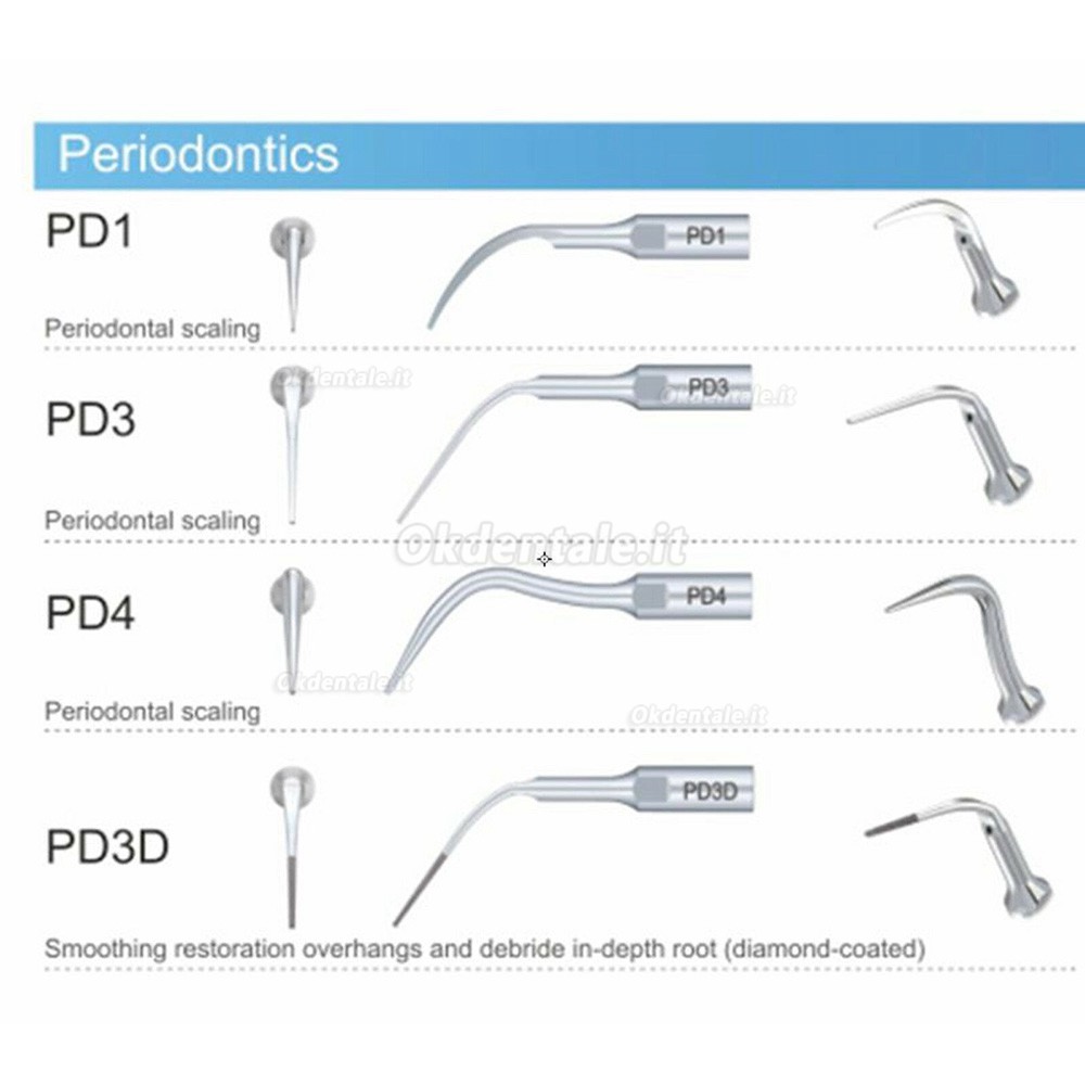 10Pezzi Woodpecker DTE Inserti Piezo per Ablatore PD1/ PD3/ PD3D Diamante/ PD4/ PD4D Diamante Compatibile NSK SATELEC