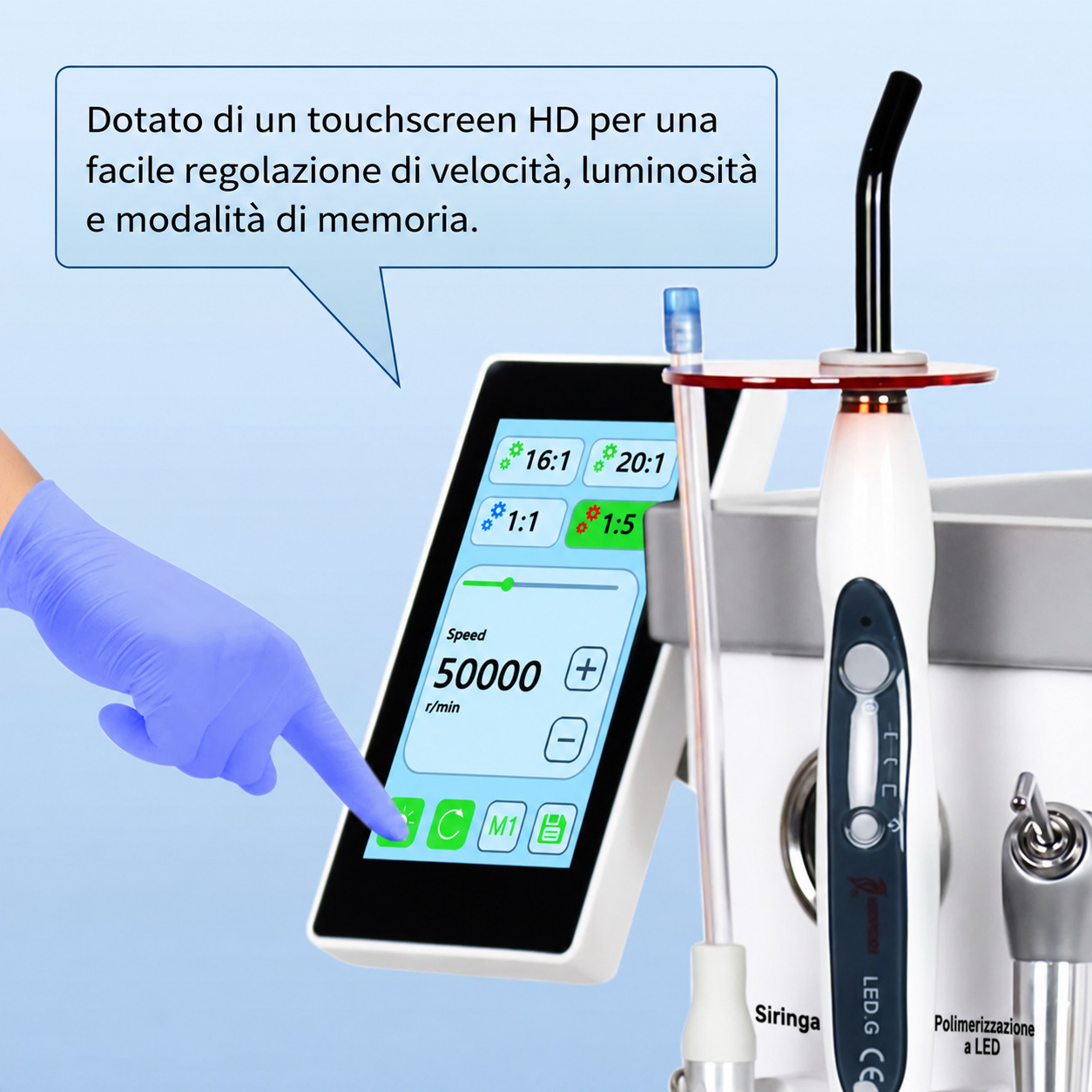 Portastrumenti per unità odontoiatrica ANZHI AZ-202-1 con compressore d'aria + micromotore Portastrumenti per unità odontoiatrica ANZHI AZ-202-1 con compressore d'aria + micromotore