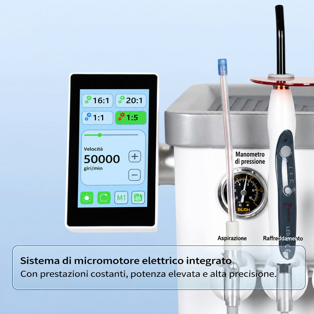 Portastrumenti per unità odontoiatrica ANZHI AZ-202-1 con compressore d'aria + micromotore Portastrumenti per unità odontoiatrica ANZHI AZ-202-1 con compressore d'aria + micromotore