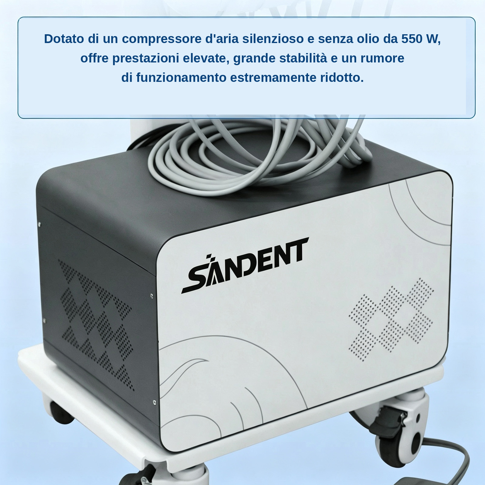 Portastrumenti per unit&agrave; odontoiatrica mobile ANZHI AZ-AP302D con compressore d'aria integrato