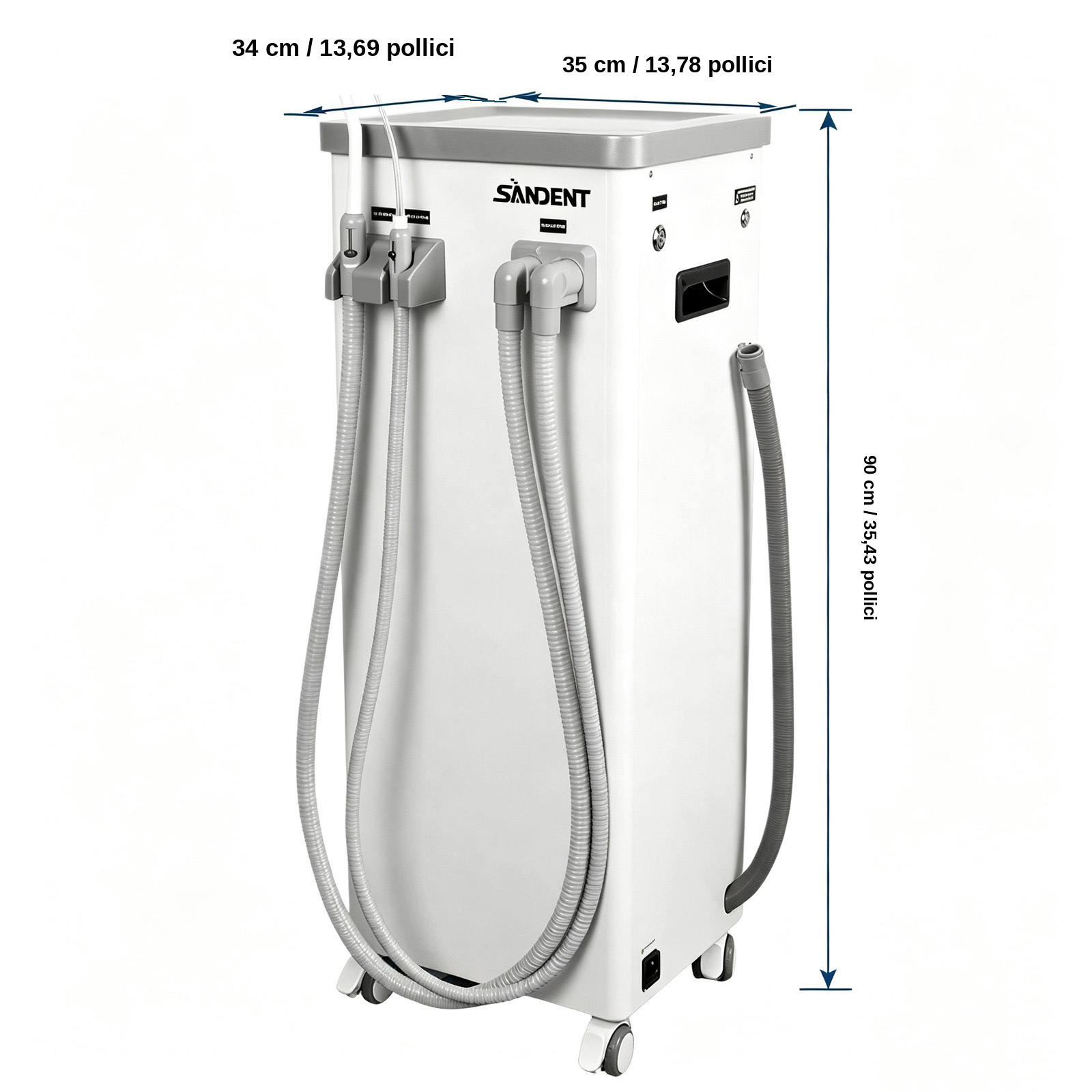 Aspiratore chirurgico odontoiatrico mobile ANZHI AZ-A01, pompa per vuoto, 800 L/min, 400 W Aspiratore chirurgico odontoiatrico mobile ANZHI AZ-A01, pompa per vuoto, 800 L/min, 400 W
