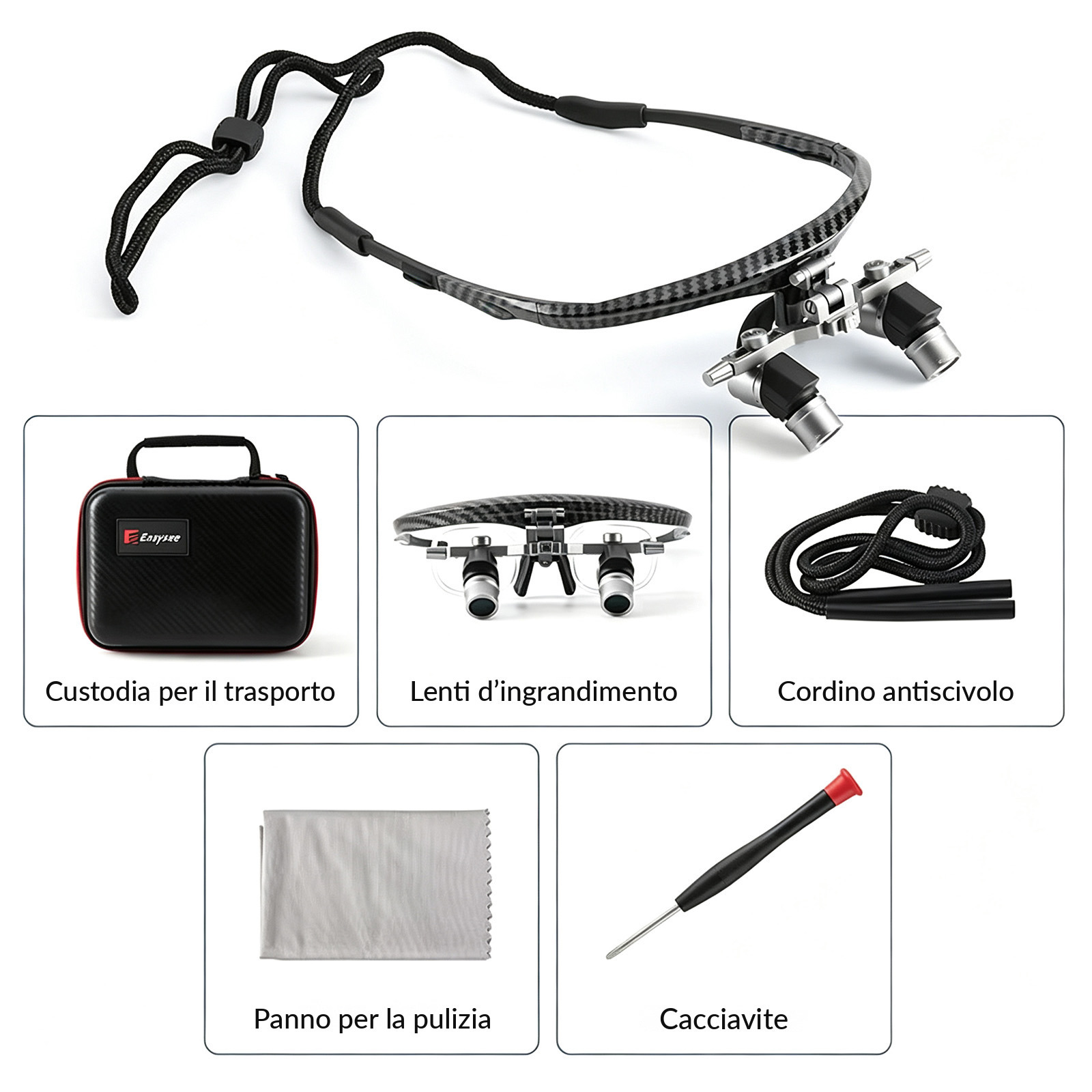 Occhialini ingrandenti ergonomiche ribaltabili YUYO Ergo 3X/4X/5X/6X Occhialini ingrandenti ergonomiche ribaltabili YUYO Ergo 3X/4X/5X/6X