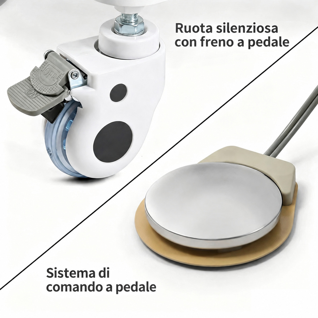Portastrumenti per unità odontoiatrica mobile, dotato di compressore d'aria e funzione di sollevamento Portastrumenti per unità odontoiatrica mobile, dotato di compressore d'aria e funzione di sollevamento