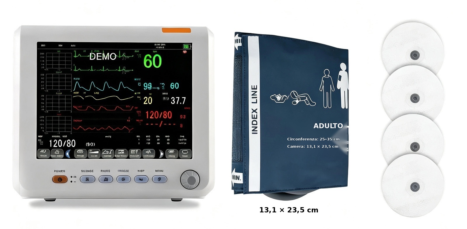 Monitor multiparametrico SINNOR SNP9000L-D da 8 pollici con 6 parametri (ECG, NIBP, RESP, TEMP, SPO2, PR) Monitor multiparametrico SINNOR SNP9000L-D da 8 pollici con 6 parametri (ECG, NIBP, RESP, TEMP, SPO2, PR)