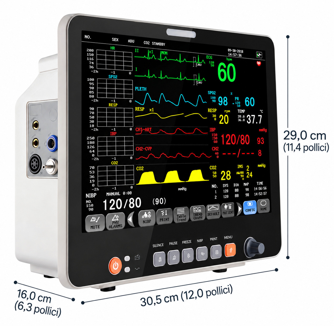 Monitor paziente multiparametrico da 15,6" ECG NIBP RESP TEMP SPO2 PR Monitor paziente multiparametrico da 15,6" ECG NIBP RESP TEMP SPO2 PR