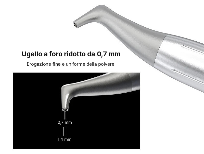 Attrezzature per lucidatura/ Getto d'aria a bicarbonato per uso odontoiatrico con 2/4 fori